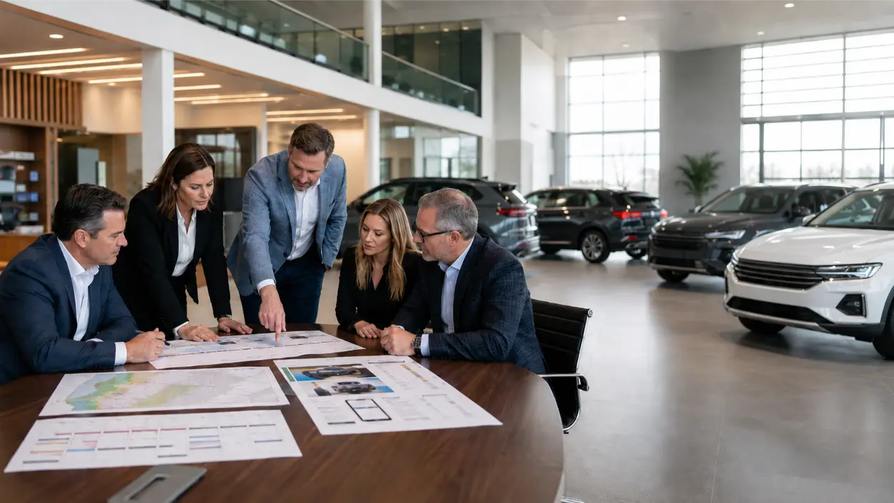 Use this new dealership opening marketing plan to build local map visibility, geo-targeted demand, lead capture, and early appointments before opening day.
