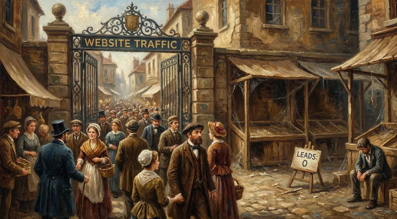 Getting website traffic but no leads Learn how to fix intent mismatch, trust gaps, and contact friction so visitors take action instead of leaving.