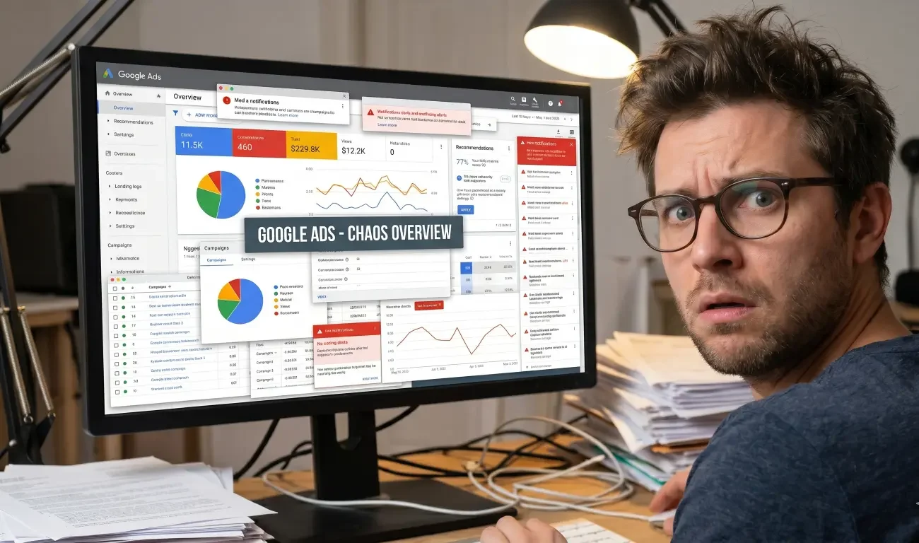Google Ads account audit checklist for cleaning up messy campaigns, fixing structure, and regaining control of ad performance.
